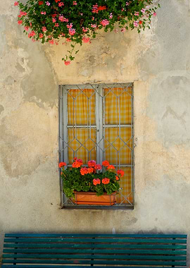 Window in Italian village