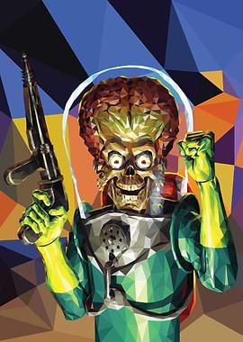 fanart graphic synthesis from mars attack illustration