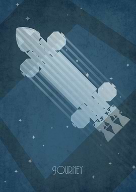 Space1999 Eagle inspired art deco poster