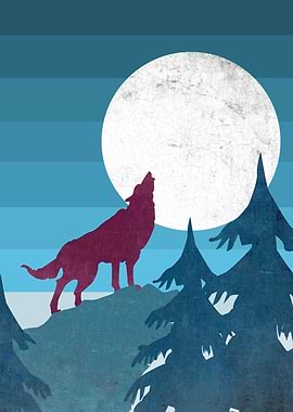 wolf you are not alone, midnight , full moon