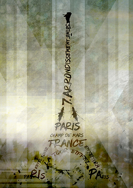 Digital-Art Eiffel Tower
