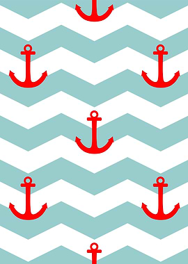 Hello sailor with red anchor on white and blue stripes ...