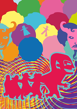 poster based on Entroido tradition in Ourense. Parades, ...