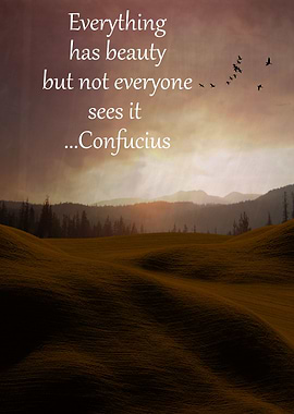 Everything has beauty but not everyone sees it