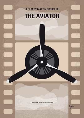 No618 My The Aviator minimal movie poster A biopic dep ...