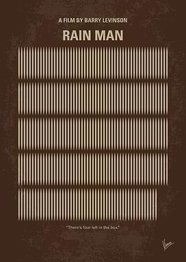 No602 My Rain Man minimal movie poster Selfish yuppie ...