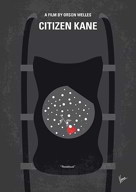 No605 My Citizen Kane minimal movie poster Following t ...