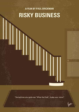 No615 My Risky Business minimal movie poster A Chicago ...