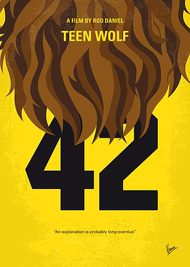 No607 My Teen Wolf minimal movie poster A struggling h ...