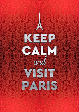Keep Calm and Visit Paris Opera Garnier Floral Wallpape ...
