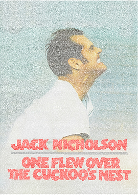 One Flew Over The Cuckoo's Nest. A typographic recreati ...