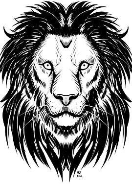 'Lion Artwork' Digital Art