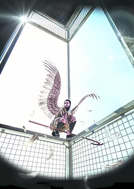 Modern urban depiction of Horus from the Egyptian deiti ...