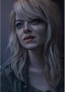 Emma Stone digital painting portrait