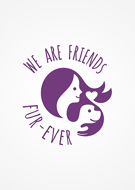 Furever is negative space illustration of human relatio ...