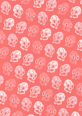 Skull pattern in Pink