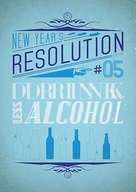 'Drink less alcohol' - New Year's Resolution 5/12.