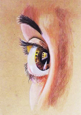 8 eye from a serie of eye illustration made with colore ...