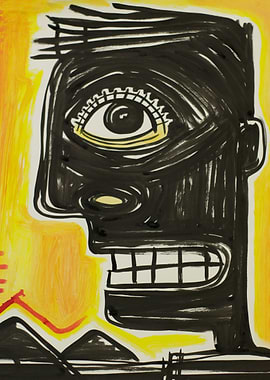 Hand drawn vector illustration or drawing of a human fa ...