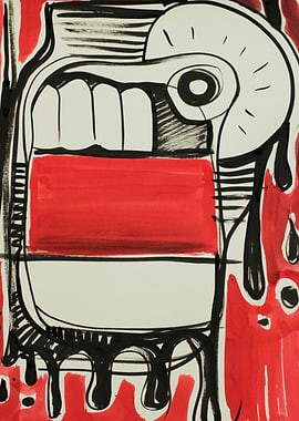 Hand drawn vector illustration or drawing of an abstrac ...