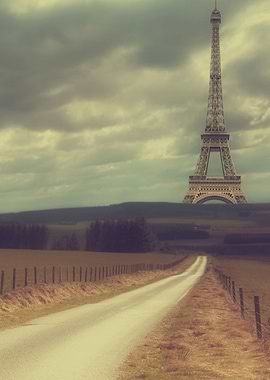 retro/vintage Eiffel Tower