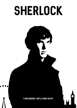 A minimalistic poster for the BBC TV show 'Sherlock'.