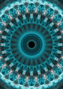 Mandala in blue tones
