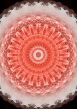 Red and white mandala