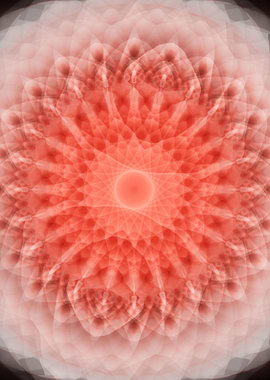 Mandala in red and pink tones