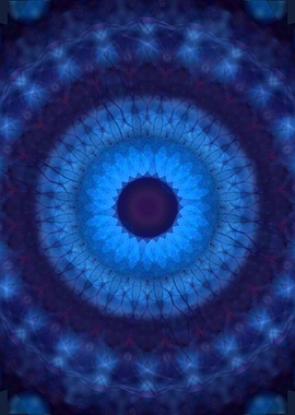 Mandala in dark blue tones