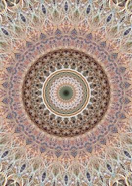 Mandala in brown and violet tones