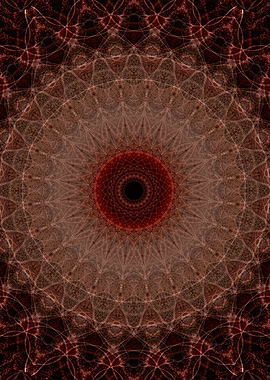 Mandala in brown and red tones