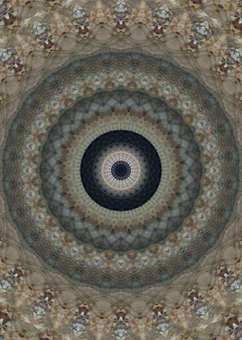 Mandala in brown and grey tones