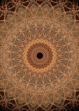 Mandala in dark and light brown tones