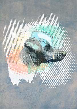 Digital illustration of a xoloescuincle mexican traditi ...