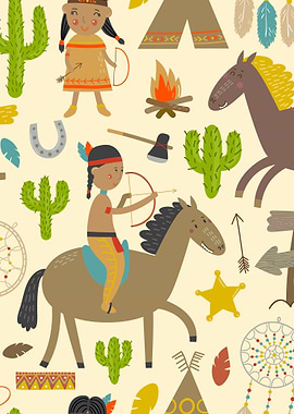 Native inspired children pattern