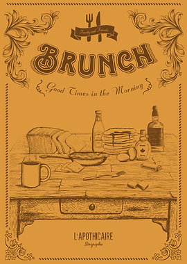 Brunch Artwork . Good times in the morning…