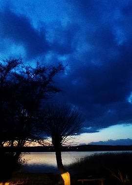 Woblitz - evening mood at a lake in Northern Germany