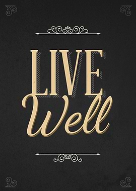 Live Well, part of 3 piece set (Live, Love, Laugh).