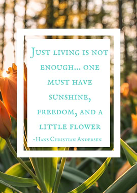 Typography Poster, Quote by Hans Christian Andersen