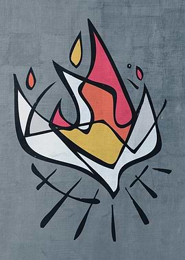 Digital illustration or drawing of a dove bird represen ...