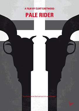 No640 My Pale Rider minimal movie poster A mysterious ...