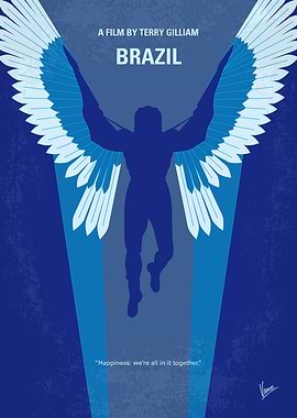 No643 My Brazil minimal movie poster A bureaucrat in a ...