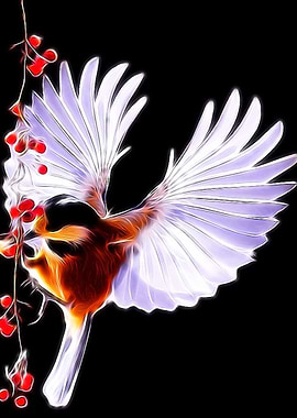 Bird with angels wings