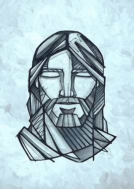 Hand drawn illustration or drawing of Jesus Christ Face ...