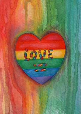 Love Is Equal in watercolor, ink, markers, color pencil ...