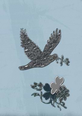 'Silver Bird' looking for silver flowers.