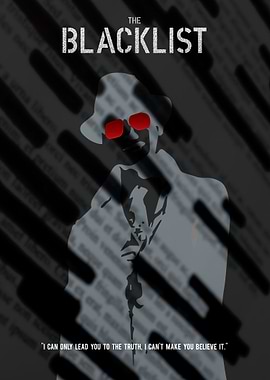 A minimalist poster for the TV show 'The Blacklist'.