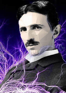 Nikola Tesla Polygon Art