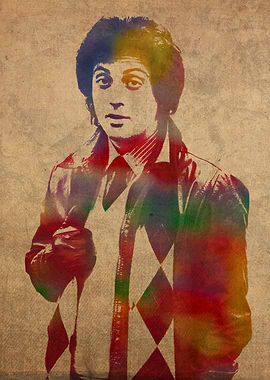 Billy Joel Watercolor Portrait